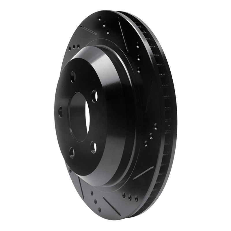 Chevrolet Camaro Brake Rotor (1) - Rear Right - R1 Concepts - Drilled & Slotted - Black - `98-`02